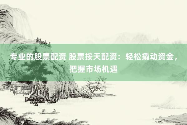 专业的股票配资 股票按天配资：轻松撬动资金，把握市场机遇