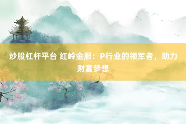 炒股杠杆平台 红岭金服：P行业的领军者，助力财富梦想