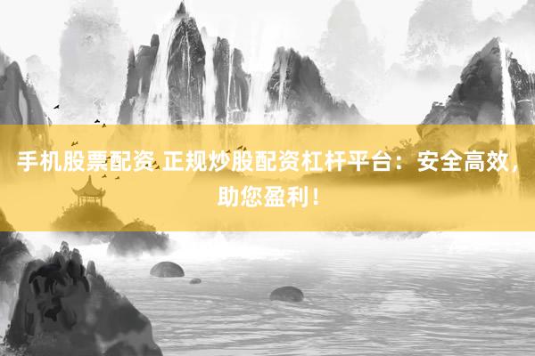 手机股票配资 正规炒股配资杠杆平台：安全高效，助您盈利！
