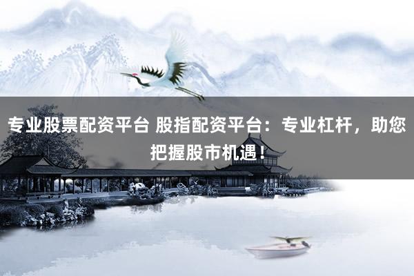 专业股票配资平台 股指配资平台：专业杠杆，助您把握股市机遇！
