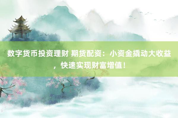 数字货币投资理财 期货配资:小资金撬动大收益,快速实现财富增值!