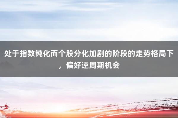 处于指数钝化而个股分化加剧的阶段的走势格局下，偏好逆周期机会