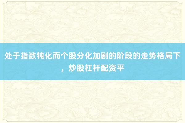 处于指数钝化而个股分化加剧的阶段的走势格局下，炒股杠杆配资平
