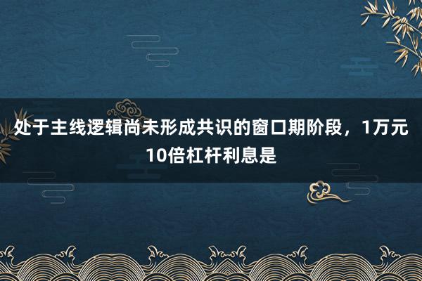 处于主线逻辑尚未形成共识的窗口期阶段，1万元10倍杠杆利息是
