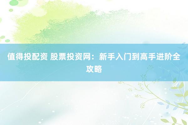 值得投配资 股票投资网：新手入门到高手进阶全攻略