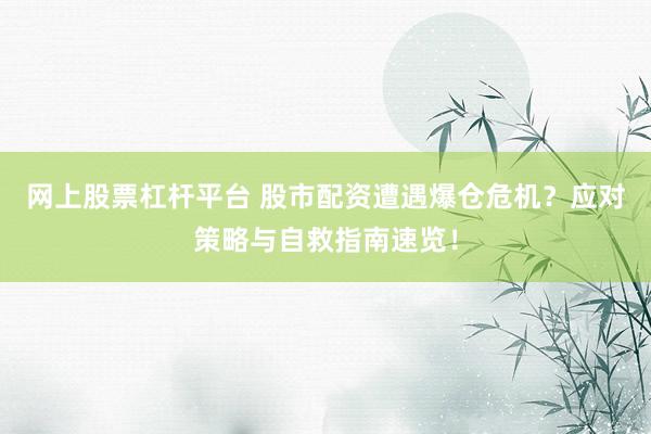 网上股票杠杆平台 股市配资遭遇爆仓危机？应对策略与自救指南速览！